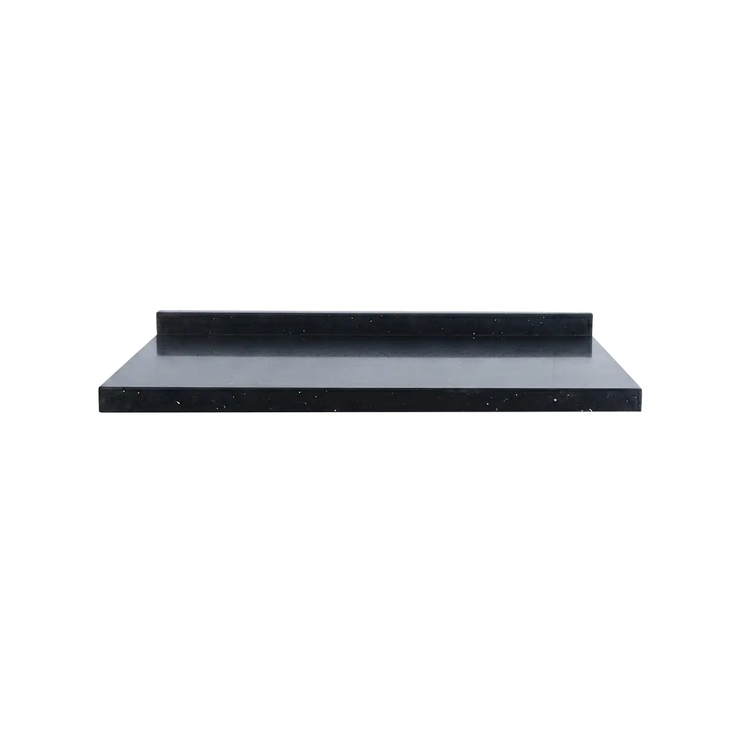 Cubierta de Cuarzo Negro Galaxy 80x51 cm (para baño o cocina) 1