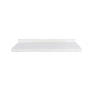 Cubierta de Cuarzo Blanco Galaxy 80x51 cm (para baño o cocina)