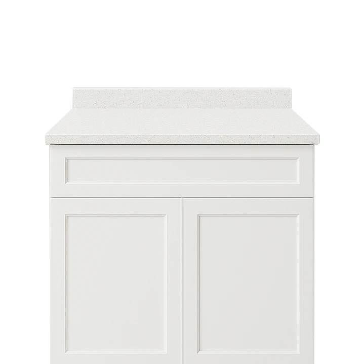 Cubierta de Cuarzo Blanco Galaxy 80x51 cm (para baño o cocina) 4