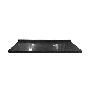 Cubierta de Cuarzo Negro Galaxy 100x51 cm (para baño o cocina)