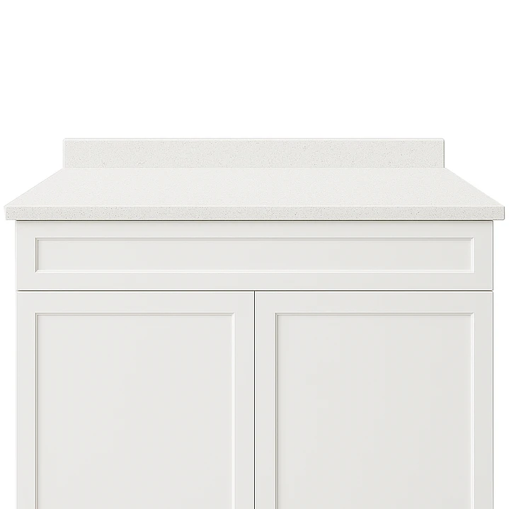 Cubierta de Cuarzo Blanco Galaxy 100x51 cm (para baño o cocina) 4