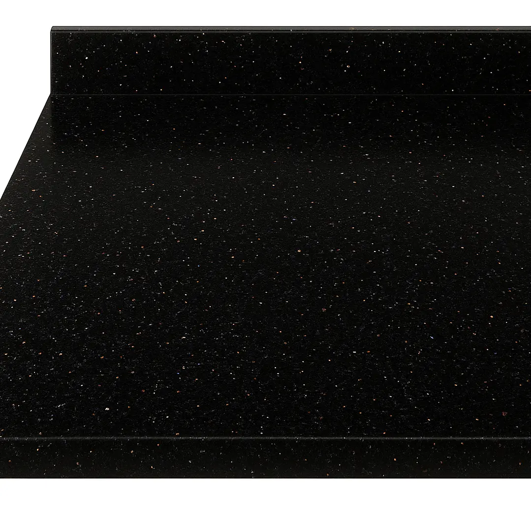 Cubierta de Cuarzo Negro Galaxy 100x51 cm (para baño o cocina) 3