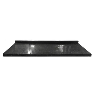 Cubierta de Cuarzo Negro Galaxy 120x51 cm (para baño o cocina)