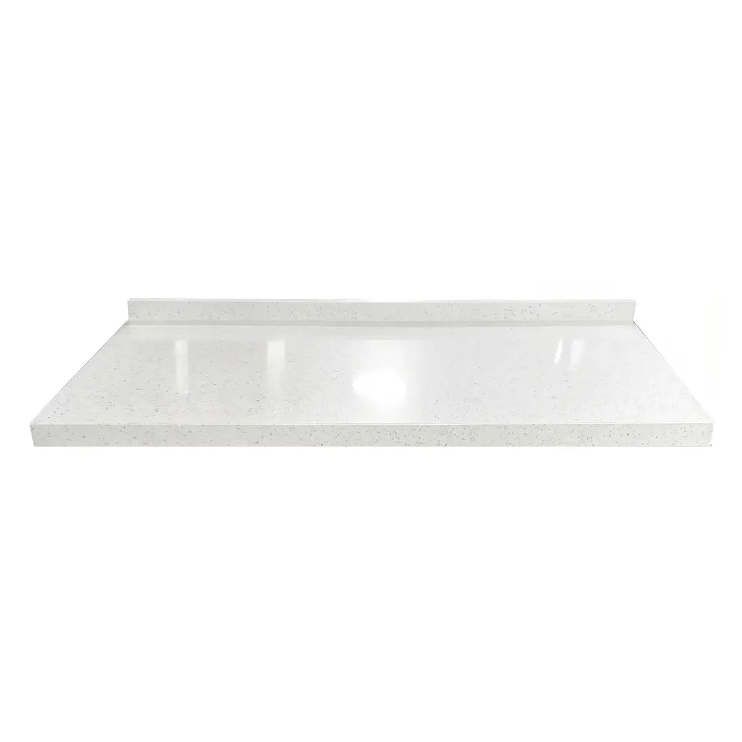 Cubierta de Cuarzo Blanco Galaxy 120x51 cm (para baño o cocina) 1