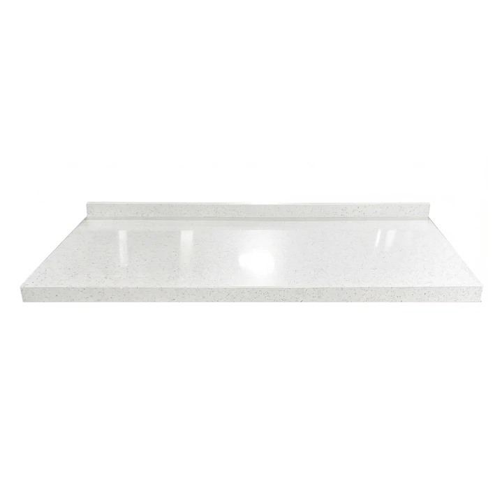 Cubierta de Cuarzo Blanco Galaxy 120x51 cm (para baño o cocina) 1