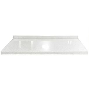 Cubierta de Cuarzo Blanco Galaxy 150x51 cm (para baño o cocina)