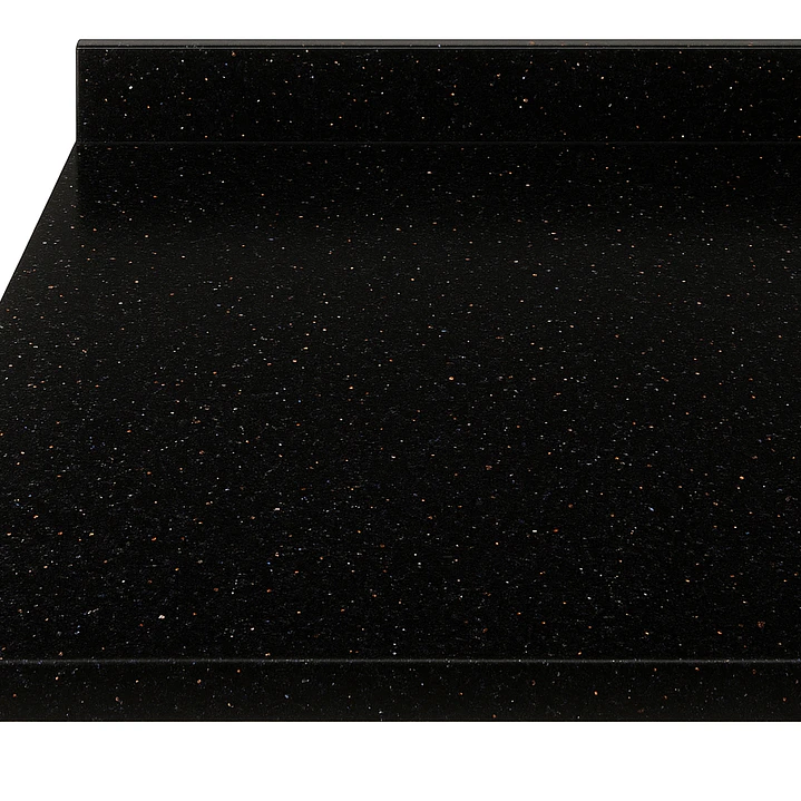 Cubierta de Cuarzo Negro Galaxy 70x51 cm (para baño o cocina) 3