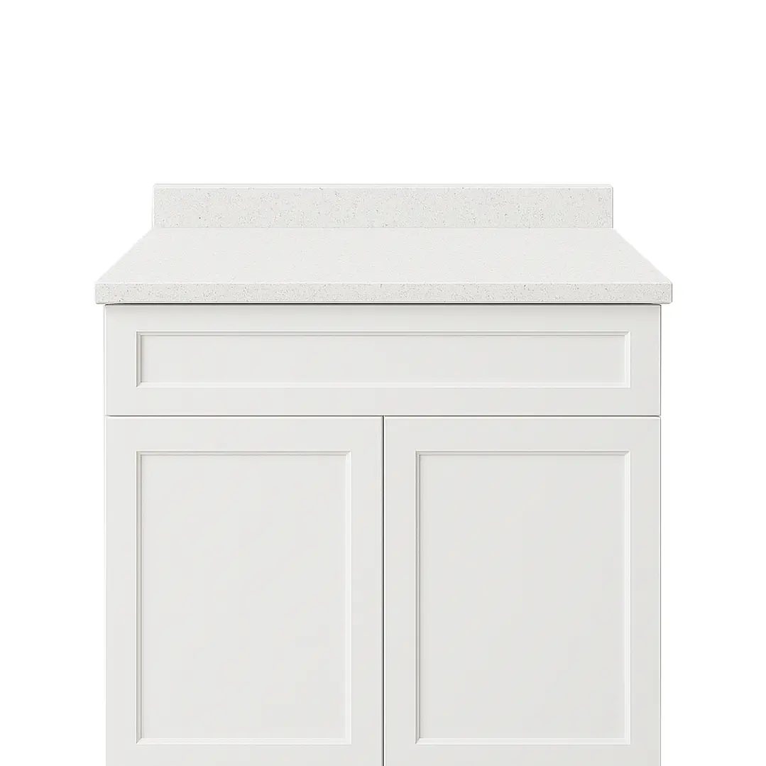 Cubierta de Cuarzo Blanco Galaxy 70x51 cm (para baño o cocina) 4