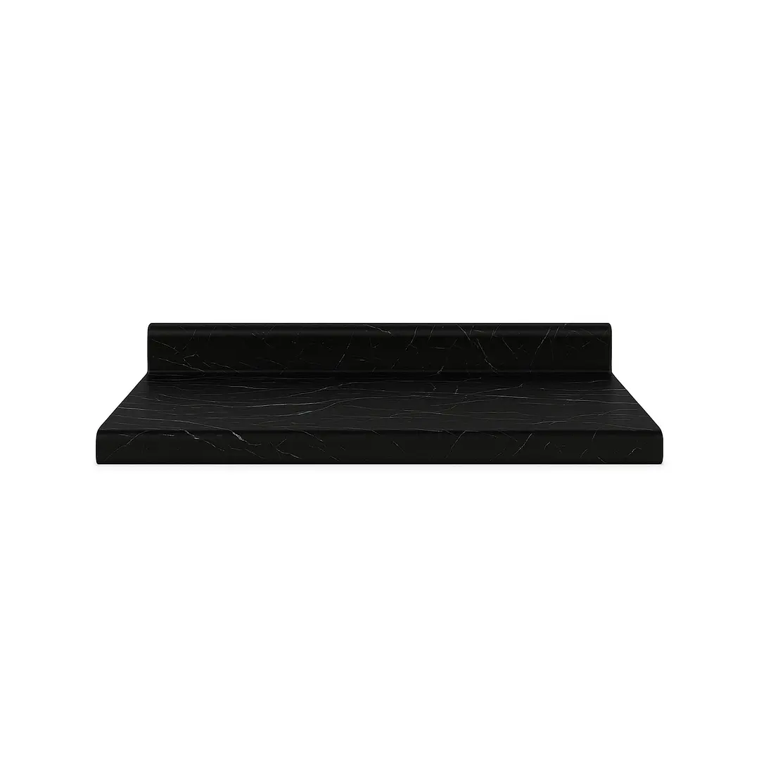 Cubierta Postformado Negro Mármol 80x51 cm (para baño o cocina) 1