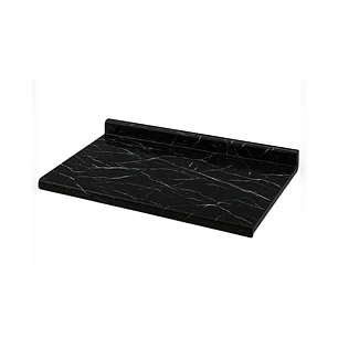 Cubierta Postformado Negro Mármol 80x51 cm (para baño o cocina)