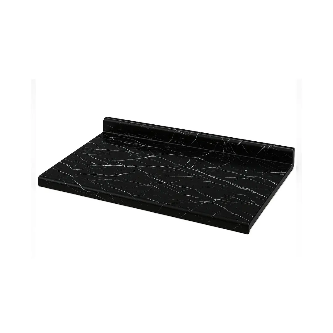 Cubierta Postformado Negro Mármol 80x51 cm (para baño o cocina) 2