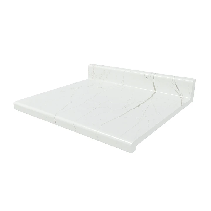 Cubierta Postformado Blanco Mármol 80x51 cm (para baño o cocina) 2