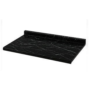 Cubierta Postformado Negro Mármol 100x51 cm (para baño o cocina)