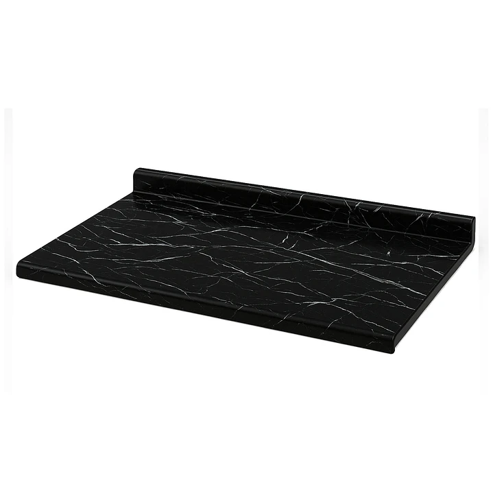 Cubierta Postformado Negro Mármol 100x51 cm (para baño o cocina) 2