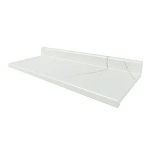 Cubierta Postformado Blanco Mármol 100x51 cm (para baño o cocina)