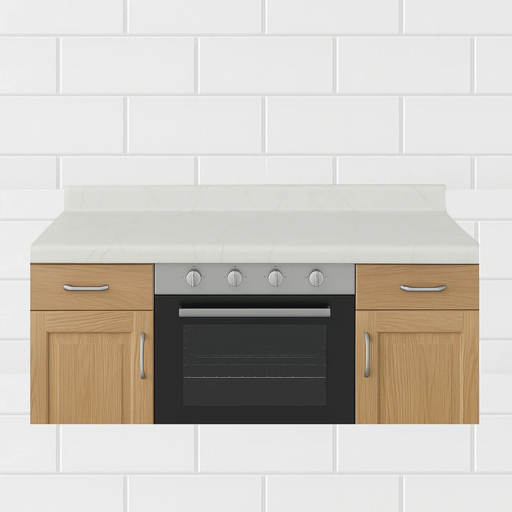 Cubierta Postformado Blanco Mármol 100x51 cm (para baño o cocina) 5