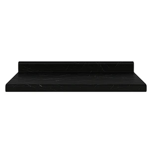 Cubierta Postformado Negro Mármol 120x51 cm (para baño o cocina)
