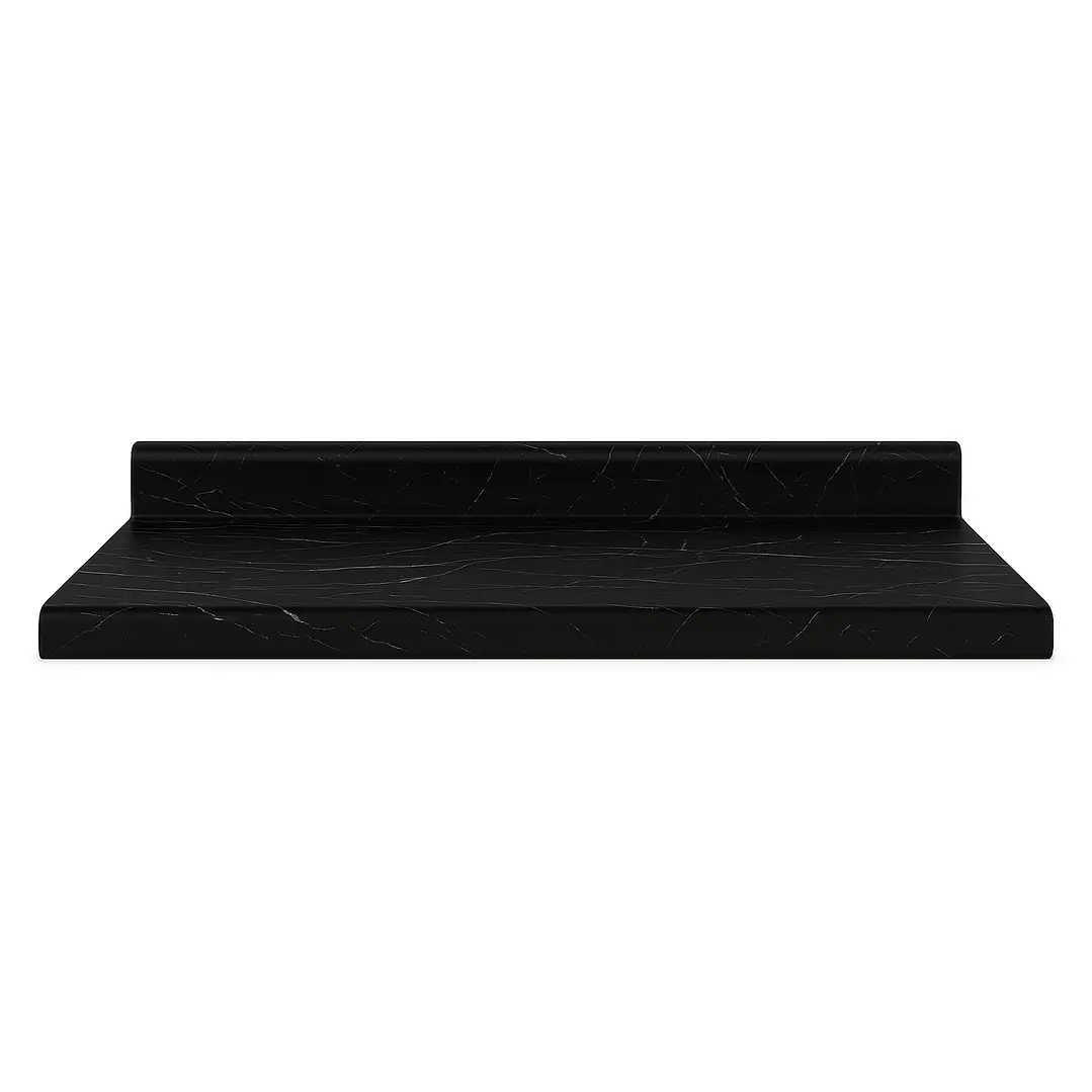 Cubierta Postformado Negro Mármol 120x51 cm (para baño o cocina) 1