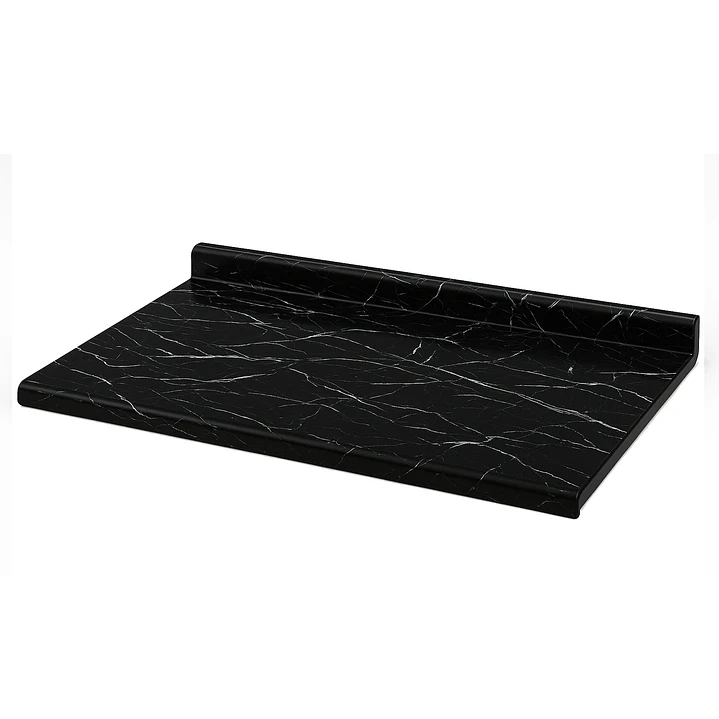Cubierta Postformado Negro Mármol 120x51 cm (para baño o cocina) 2
