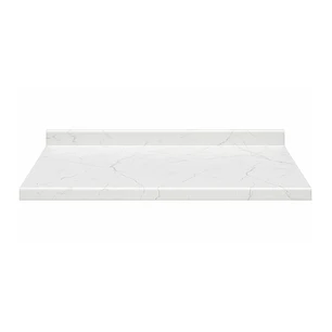Cubierta Postformado Blanco Mármol 120x51 cm (para baño o cocina)