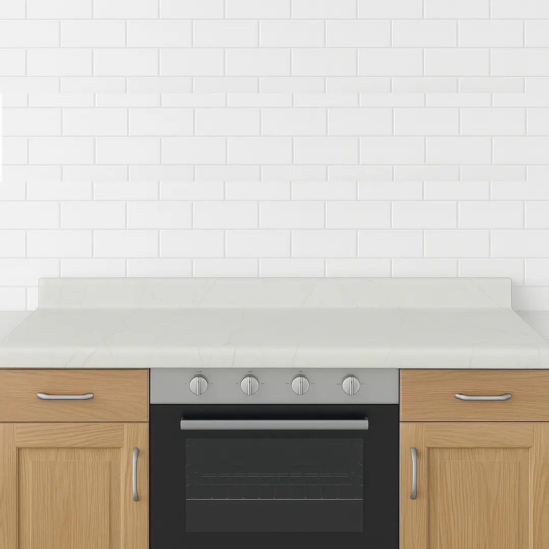 Cubierta Postformado Blanco Mármol 120x51 cm (para baño o cocina) 5