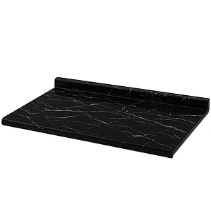 Cubierta Postformado Negro Mármol 150x51 cm (para baño o cocina)