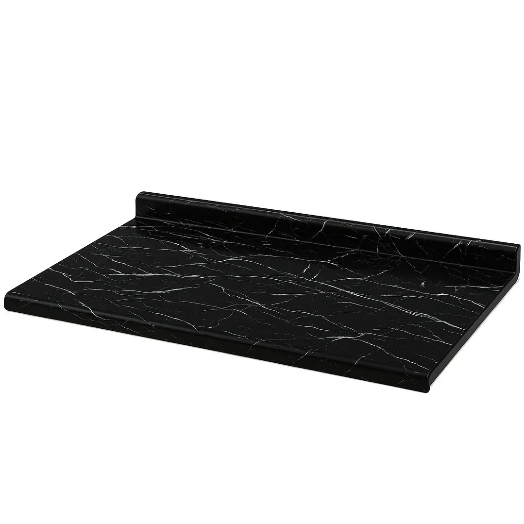 Cubierta Postformado Negro Mármol 150x51 cm (para baño o cocina) 2