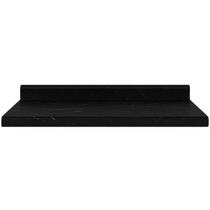 Cubierta Postformado Negro Mármol 150x51 cm (para baño o cocina) 1