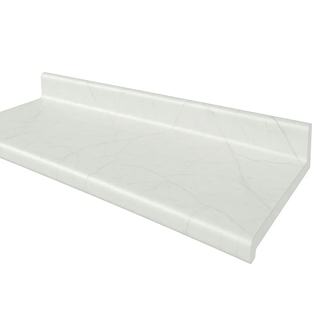 Cubierta Postformado Blanco Mármol 150x51 cm (para baño o cocina) 4