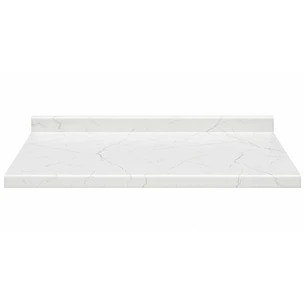 Cubierta Postformado Blanco Mármol 150x51 cm (para baño o cocina)