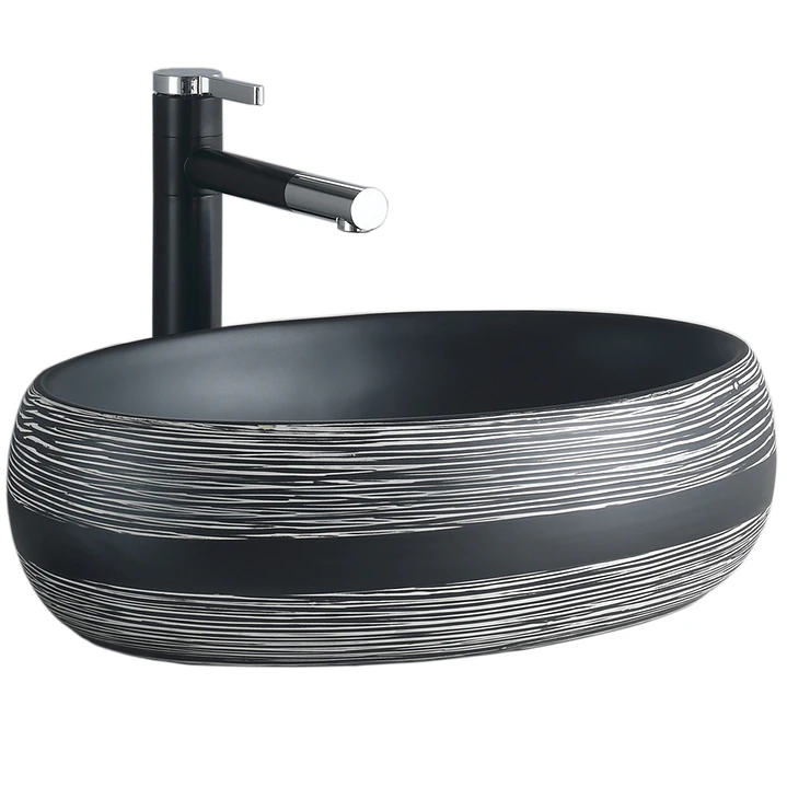 Lavamanos Sobreponer Super Muebles SM880 INCA BLACK / 47,5x34x14,5cm 2