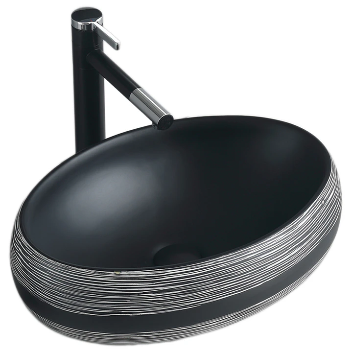 Lavamanos Sobreponer Super Muebles SM880 INCA BLACK / 47,5x34x14,5cm 3