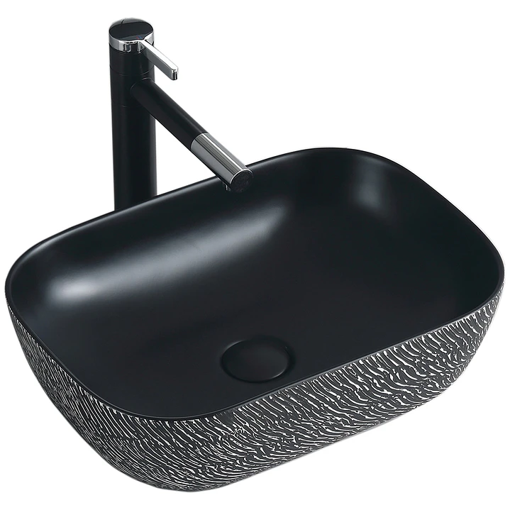 Lavamanos Sobreponer Super Muebles SLC895-Arena Plateada / 45,5x32x13,5 3