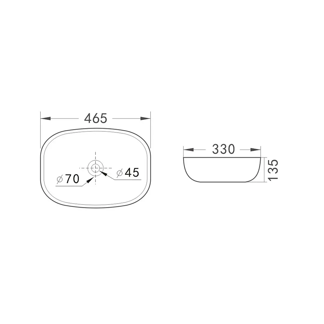 Lavamanos Sobreponer Super Muebles SLC895-Arena Plateada / 45,5x32x13,5 4