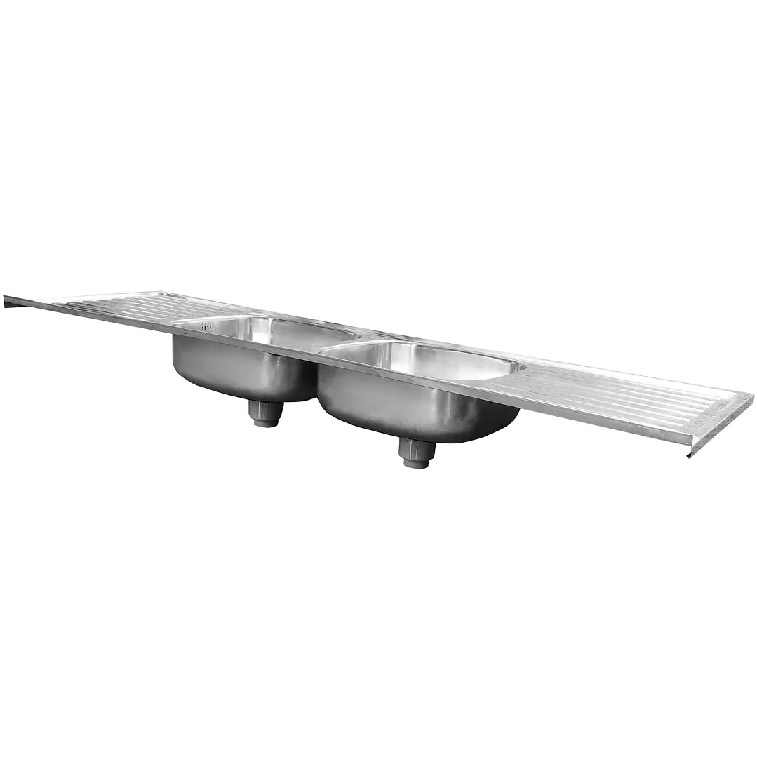 Cubierta Lavaplatos Doble Super Muebles SM18050 / 180x50x16cm 4