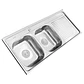 Cubierta Lavaplatos Doble Super Muebles SM12050R / 120x50x14cm - Miniatura 5