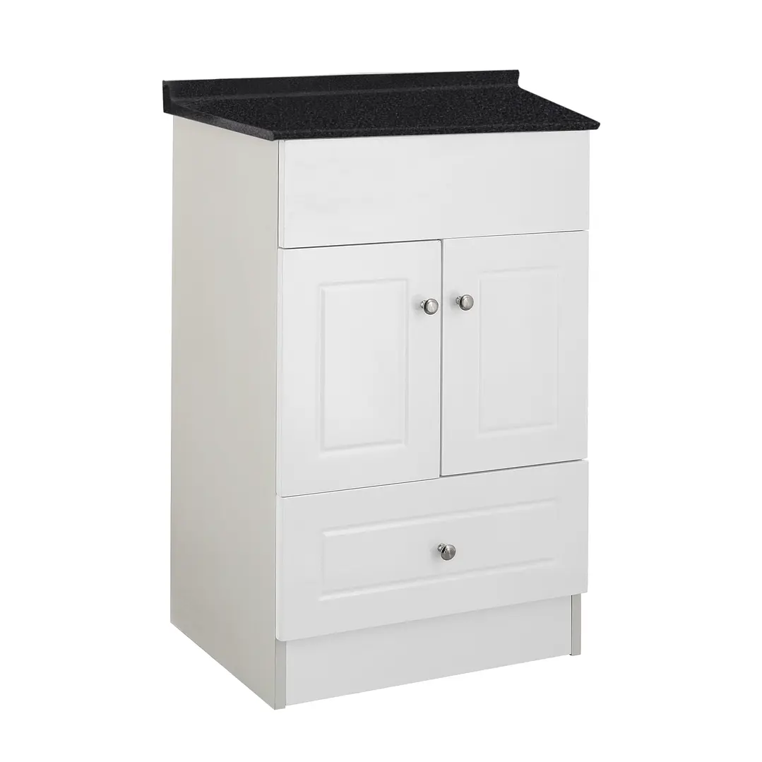 Mueble de Baño Blanco con Cubierta Postformado Negro 50X40 cm 4