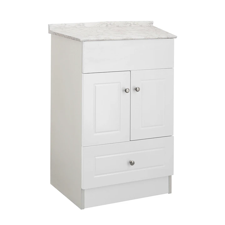 Mueble de Baño Blanco con Cubierta Postformado Blanco 50X40 cm 3