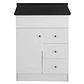 Mueble de Baño Blanco 3C con Cubierta Postformado Negro 60X47 cm - Miniatura 1