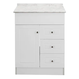 Mueble de Baño Blanco 3C con Cubierta Postformado Blanco 60X47 cm