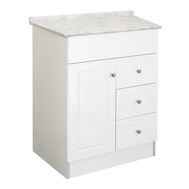 Mueble de Baño Blanco 3C con Cubierta Postformado Blanco 60X47 cm 3