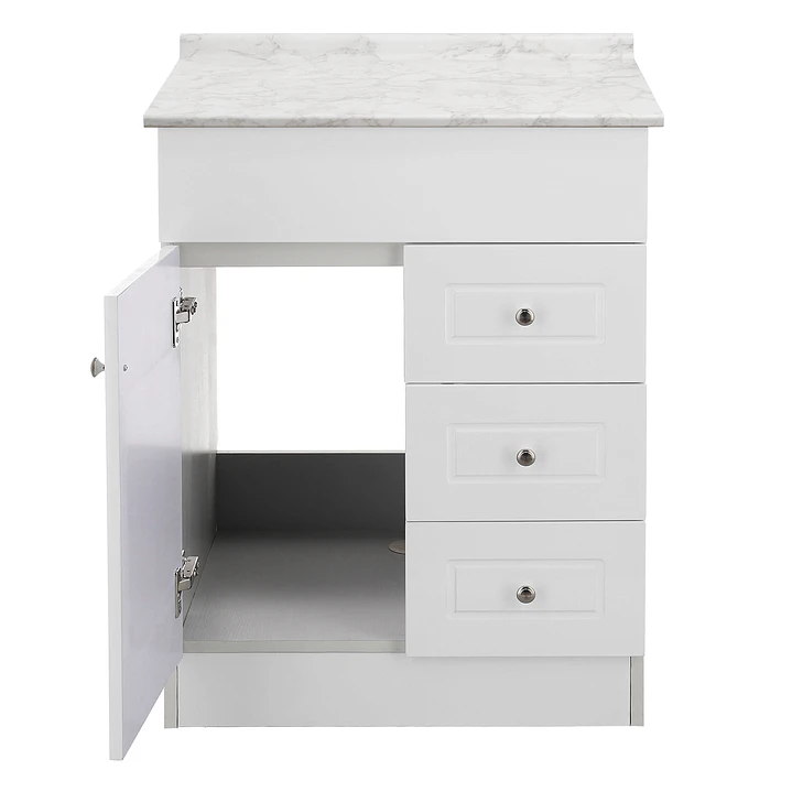 Mueble de Baño Blanco 3C con Cubierta Postformado Blanco 60X47 cm 2
