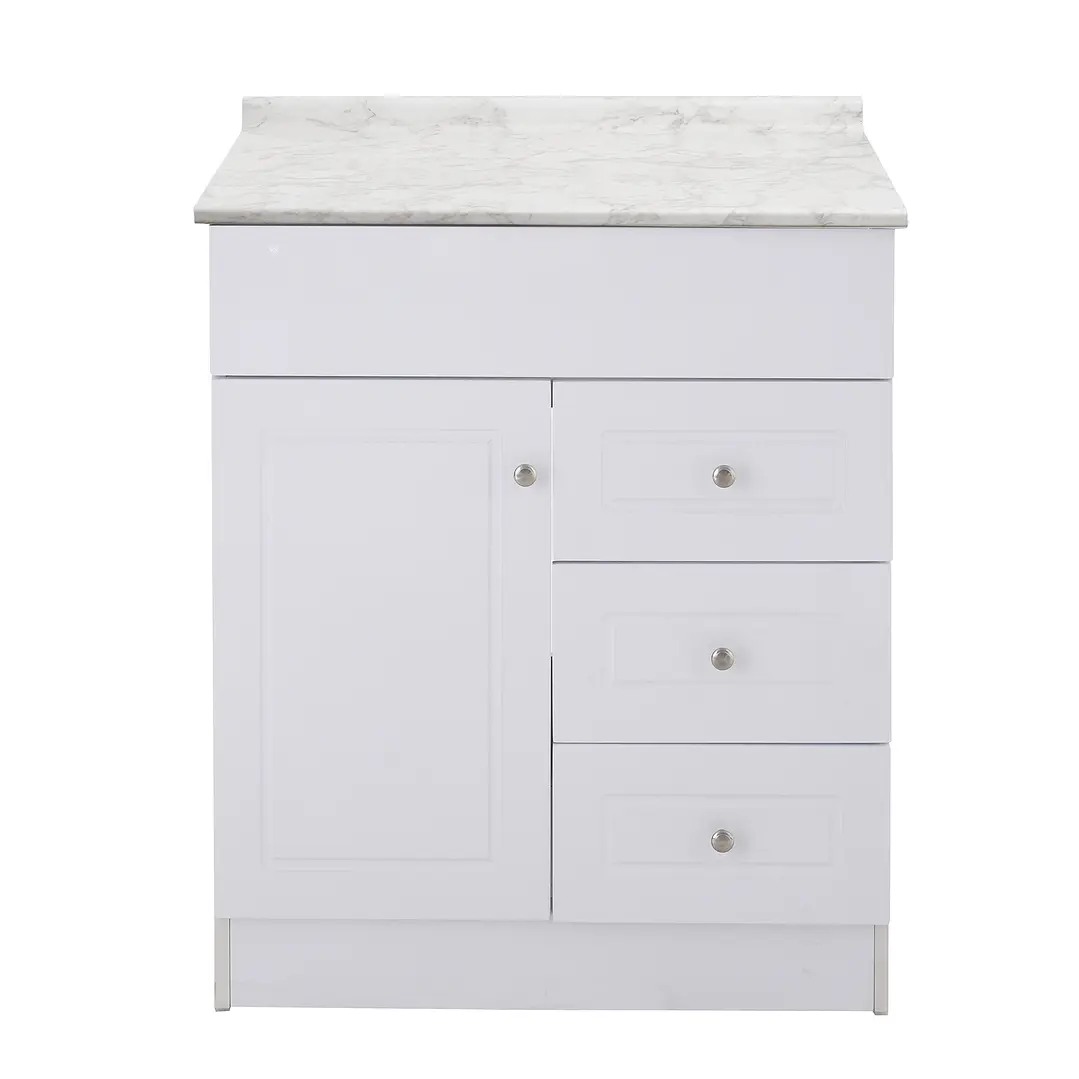 Mueble de Baño Blanco 3C con Cubierta Postformado Blanco 70X47 cm 1
