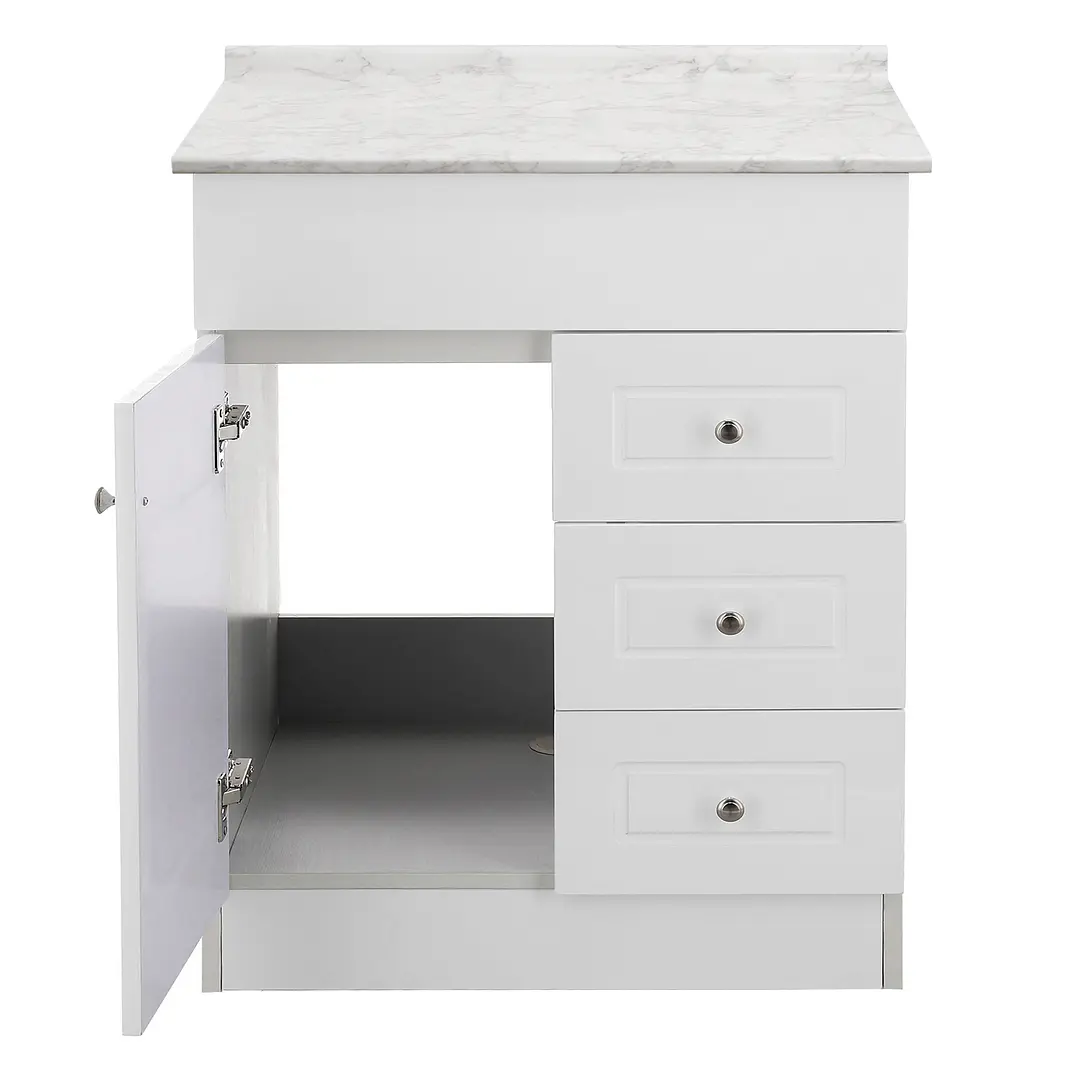 Mueble de Baño Blanco 3C con Cubierta Postformado Blanco 70X47 cm 2