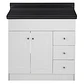 Mueble de Baño Blanco con Cubierta Postformado Negro 80X47 cm - Miniatura 1