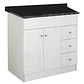 Mueble de Baño Blanco con Cubierta Postformado Negro 80X47 cm - Miniatura 3