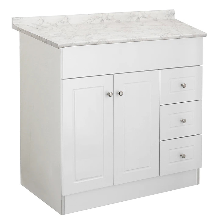 Mueble de Baño Blanco con Cubierta Postformado Blanco 80X47 cm 3
