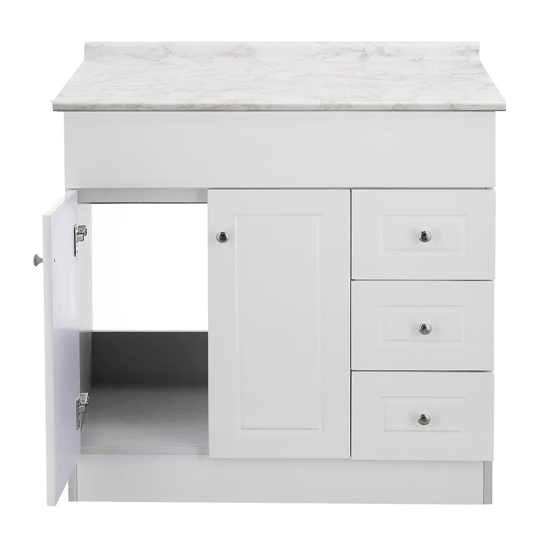 Mueble de Baño Blanco con Cubierta Postformado Blanco 80X47 cm 2