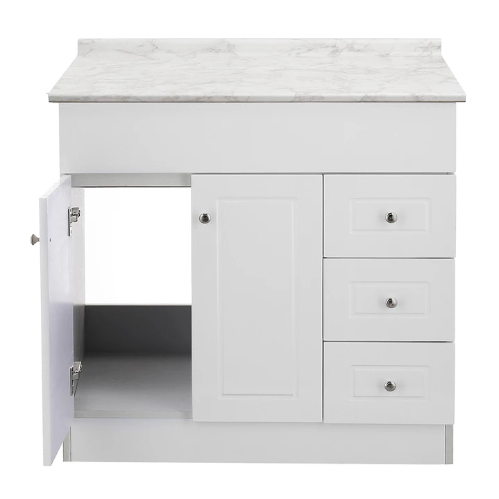 Mueble de Baño Blanco con Cubierta Postformado Blanco 80X47 cm 2