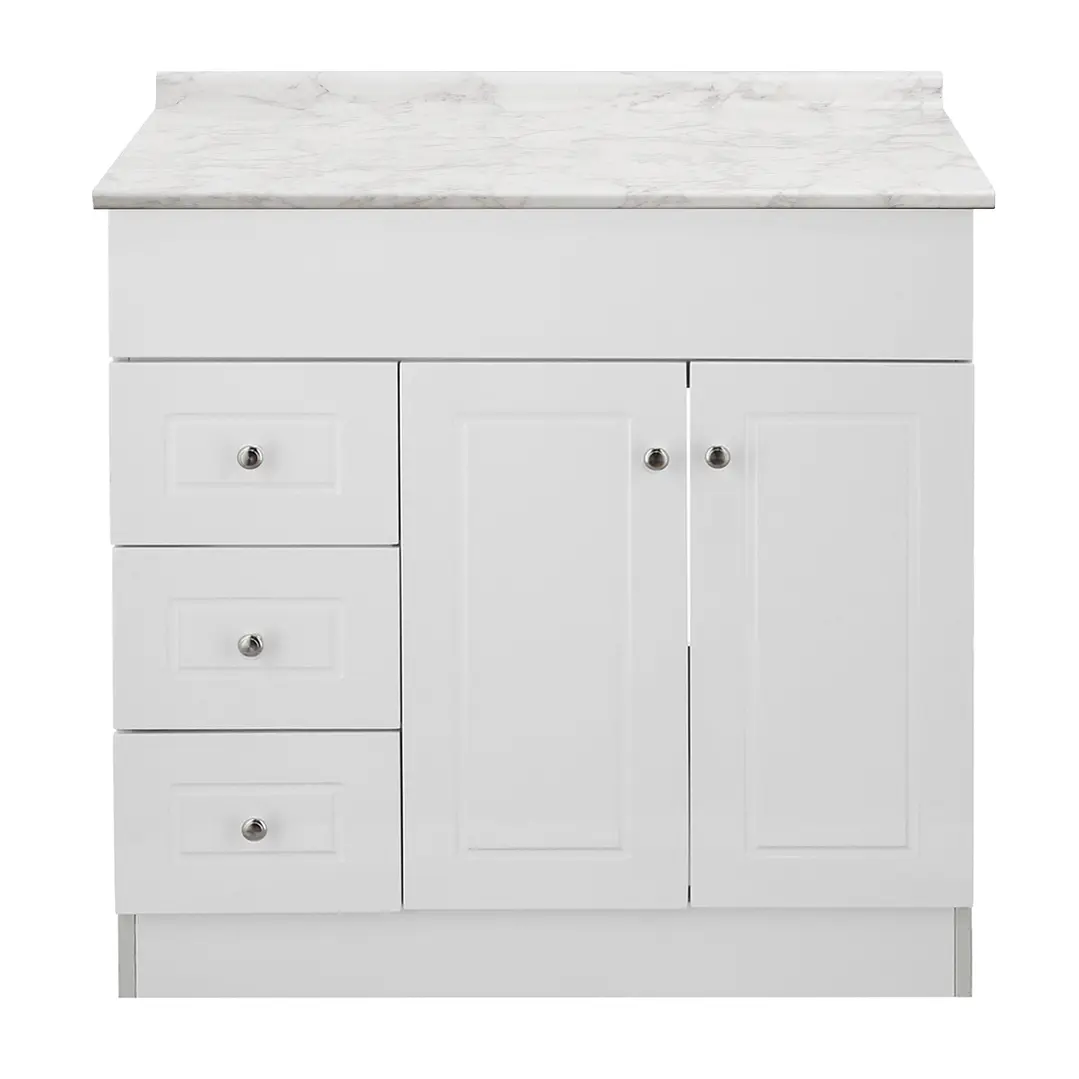 Mueble de Baño Blanco con Cubierta Postformado Blanco 80X47 cm 1